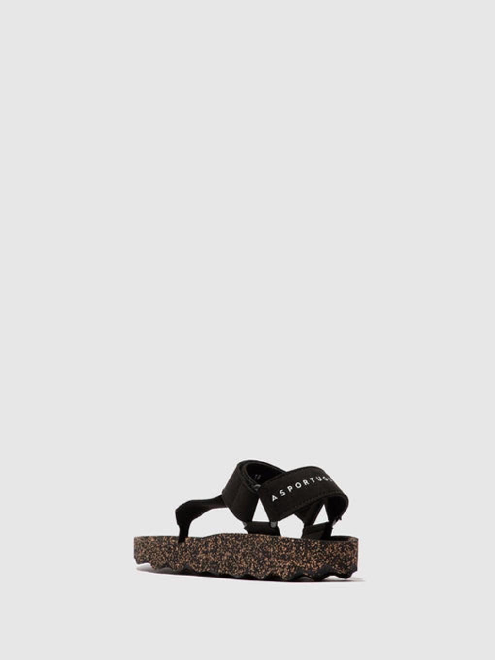 Asportuguesas Fizz Sandaalit Black Suede - Naisten Thong Sandaalit ASPP018198FI Mustat